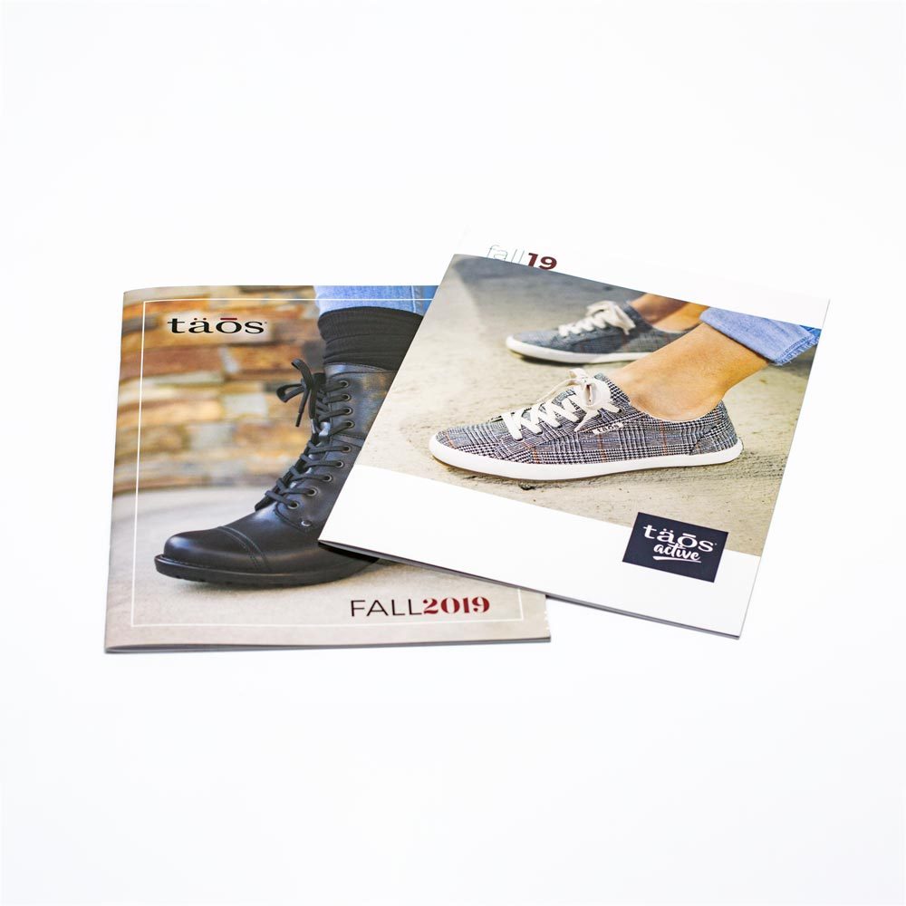 A product catalog printed and bound by Avantgarde Printing
