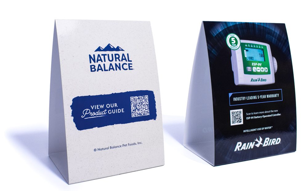 Table Topper Cards printed by Avantgarde Printing